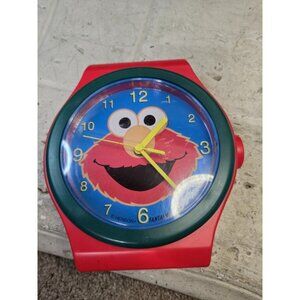Sesame Street Fantasma Henson Elmo Clock Red Works Read